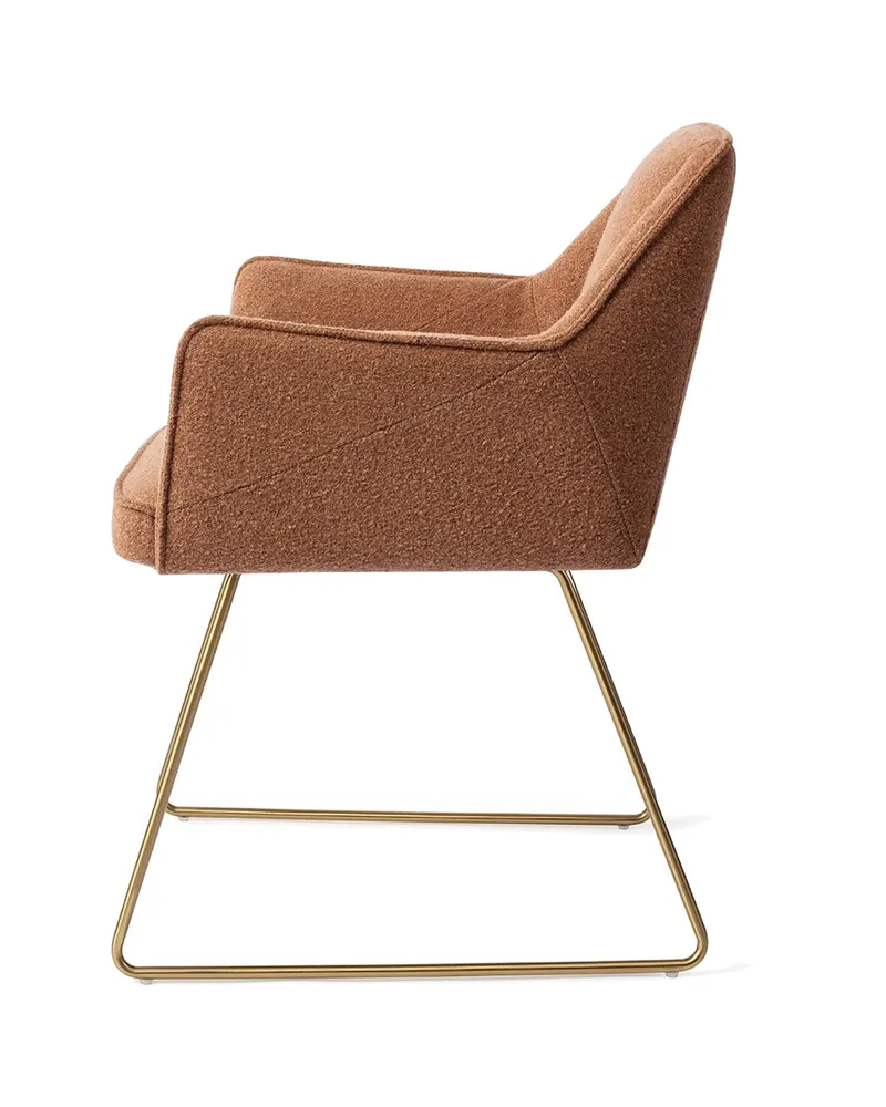Tome Esszimmerstuhl von Jesper Home in Cinnamon Bun, Slide, Gold, Ansicht 2