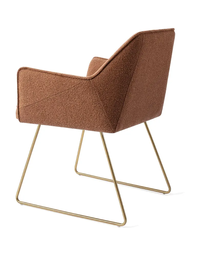 Tome Esszimmerstuhl von Jesper Home in Cinnamon Bun, Slide, Gold, Ansicht 4