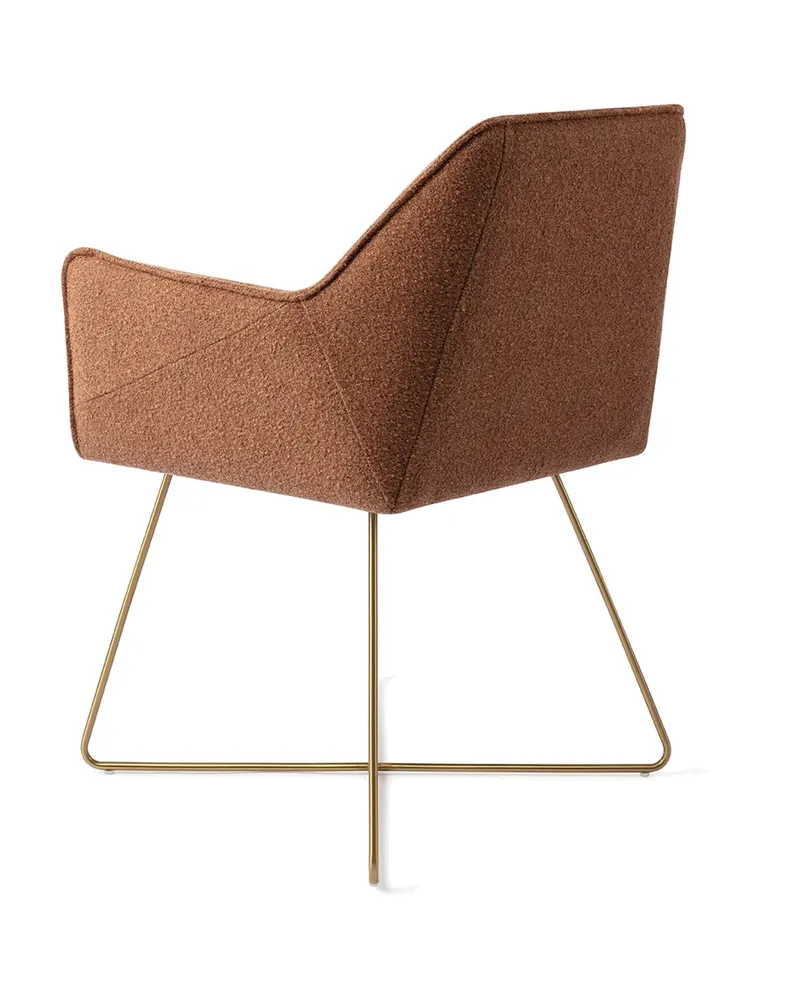 Tome Esszimmerstuhl von Jesper Home in Cinnamon Bun, Cross, Gold, Ansicht 4