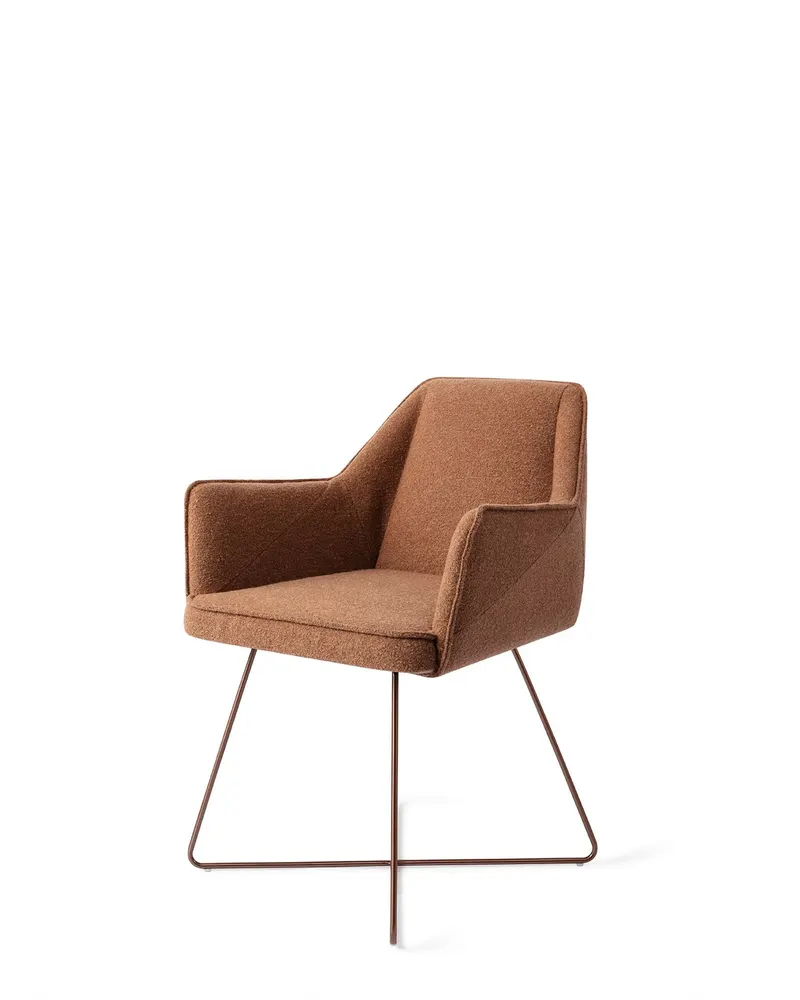 Tome Esszimmerstuhl von Jesper Home in Cinnamon Bun, Cross, Roségold, Ansicht 3