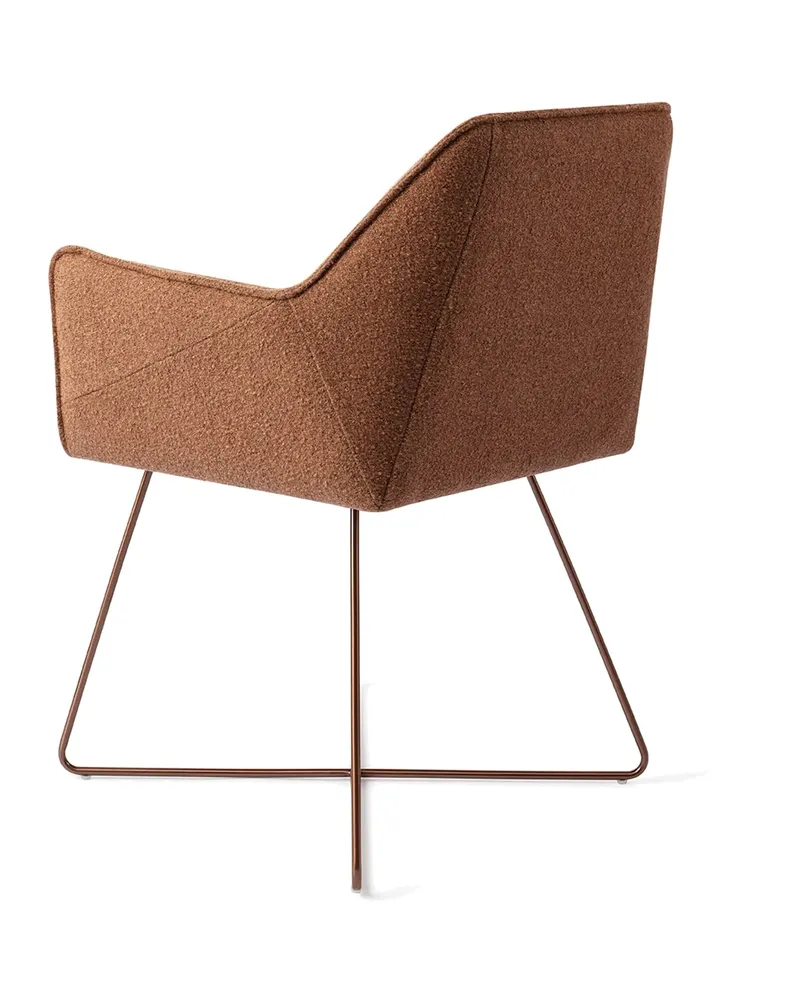 Tome Esszimmerstuhl von Jesper Home in Cinnamon Bun, Cross, Roségold, Ansicht 4