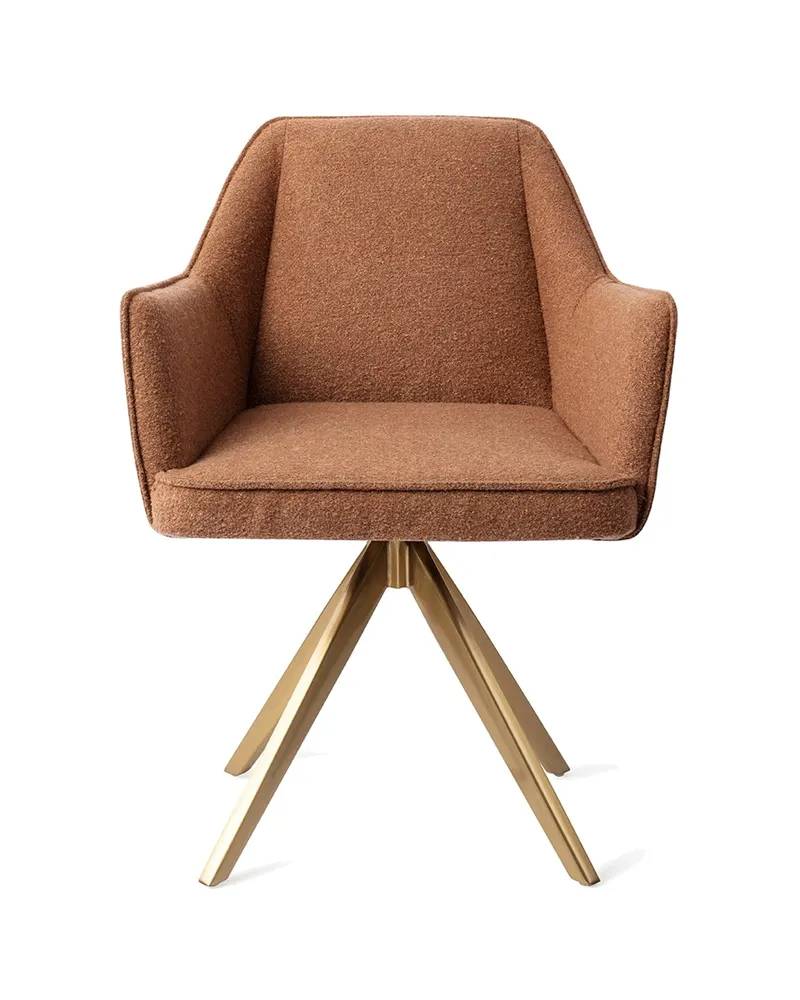 Tome Esszimmerstuhl von Jesper Home in Cinnamon Bun, Turn, Gold, Ansicht 1