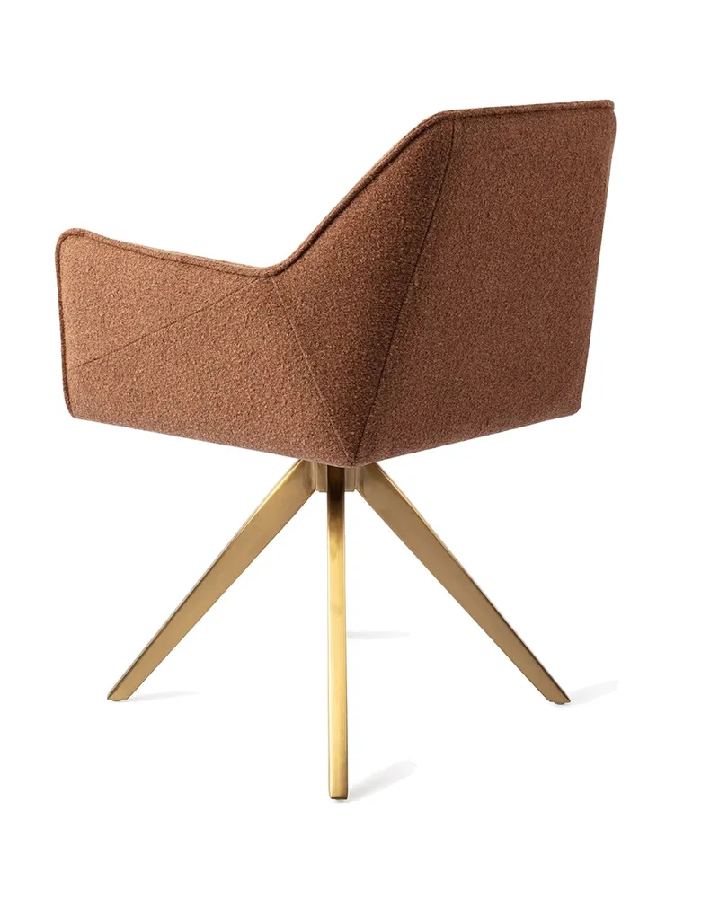 Tome Esszimmerstuhl von Jesper Home in Cinnamon Bun, Turn, Gold, Ansicht 4
