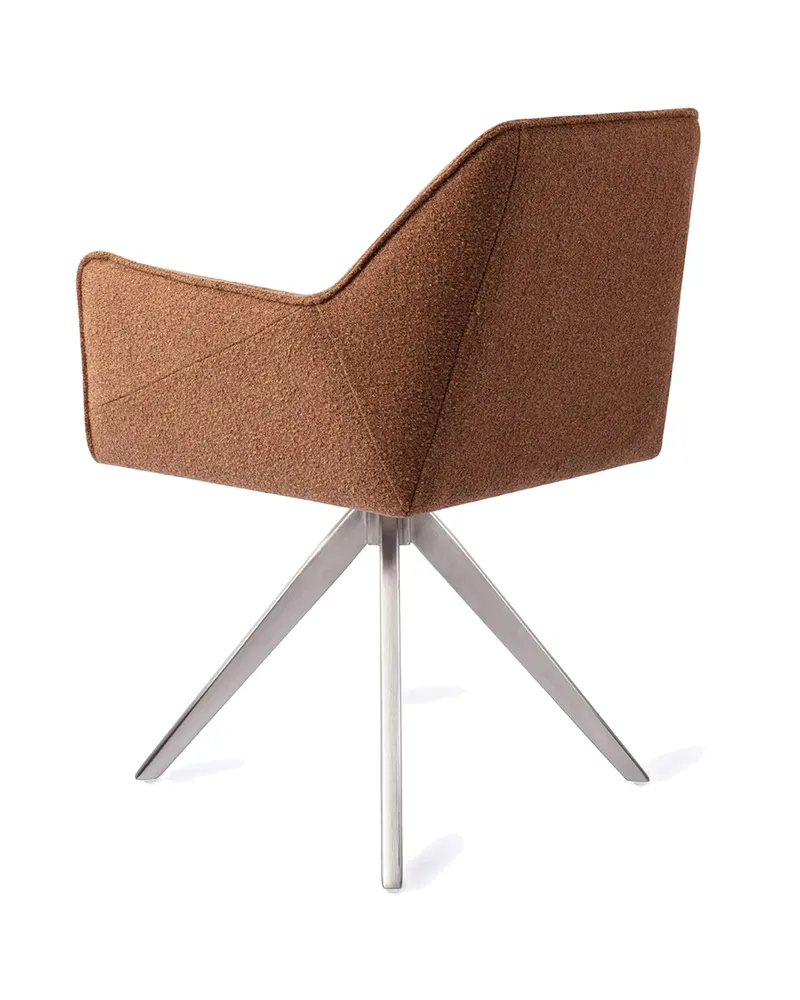 Tome Esszimmerstuhl von Jesper Home in Cinnamon Bun, Turn, Edelstahl, Ansicht 4