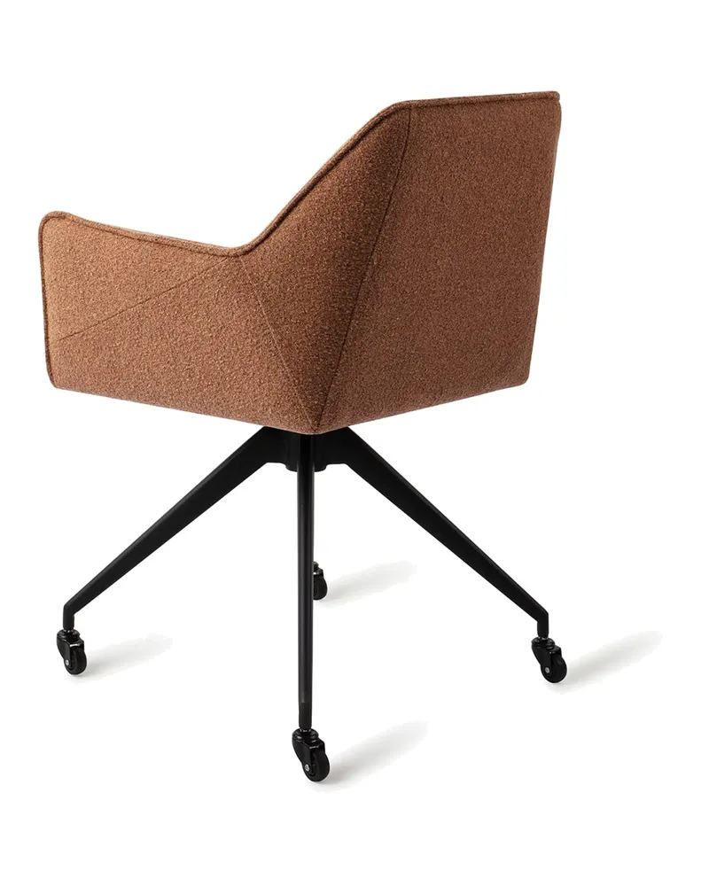Tome Esszimmerstuhl von Jesper Home in Cinnamon Bun, Glide, Schwarz, Ansicht 4