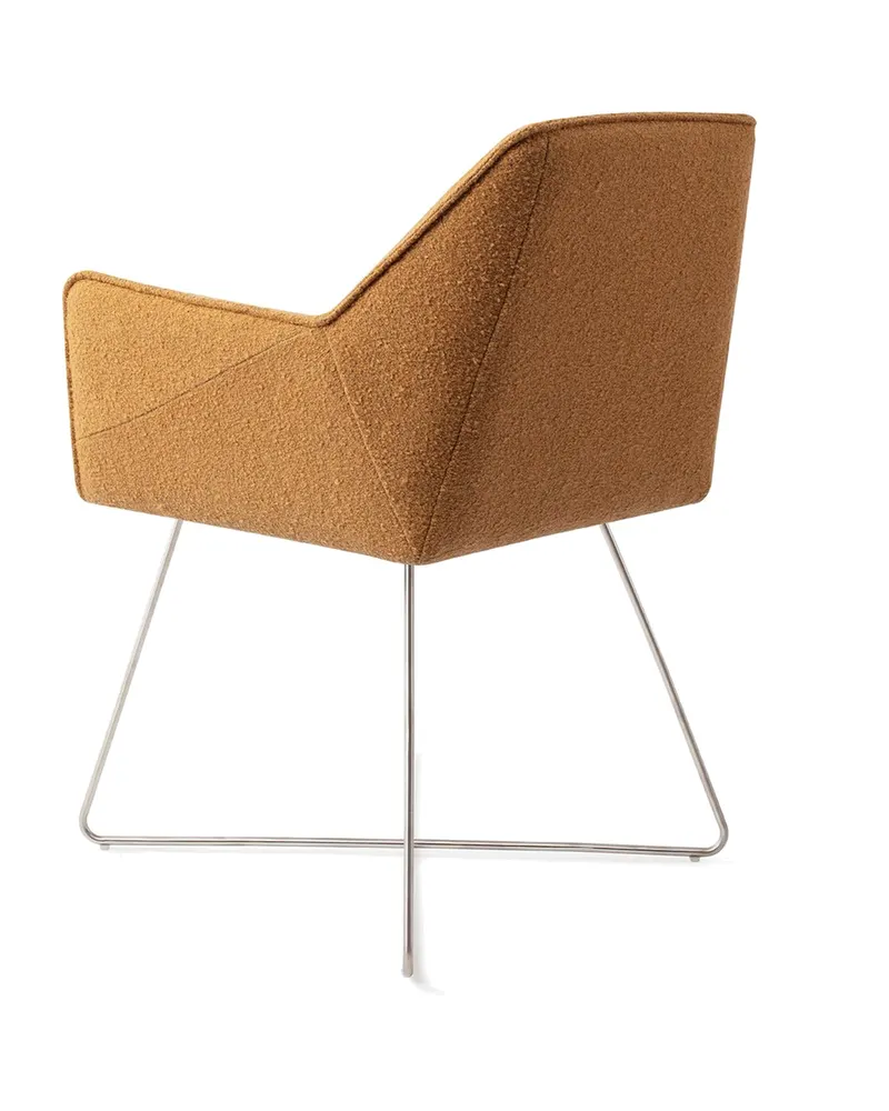 Tome Esszimmerstuhl von Jesper Home in Masai Giraffe, Cross, Edelstahl, Ansicht 4