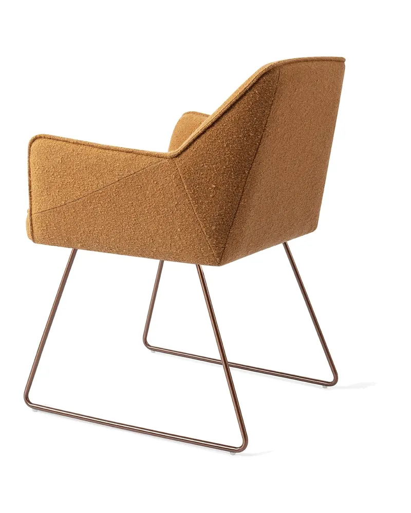 Tome Esszimmerstuhl von Jesper Home in Masai Giraffe, Slide, Roségold, Ansicht 4