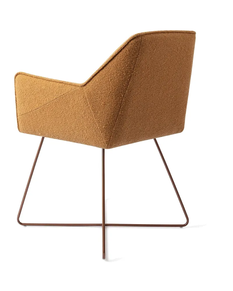 Tome Esszimmerstuhl von Jesper Home in Masai Giraffe, Cross, Roségold, Ansicht 4