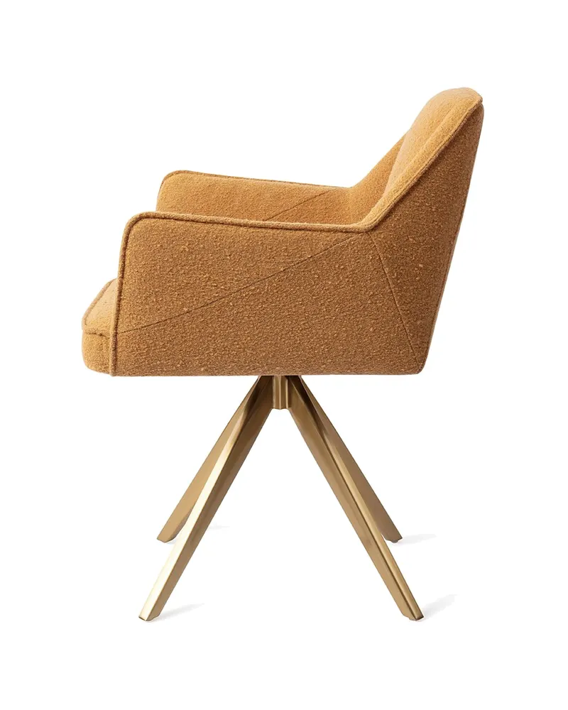 Tome Esszimmerstuhl von Jesper Home in Masai Giraffe, Turn, Gold, Ansicht 2