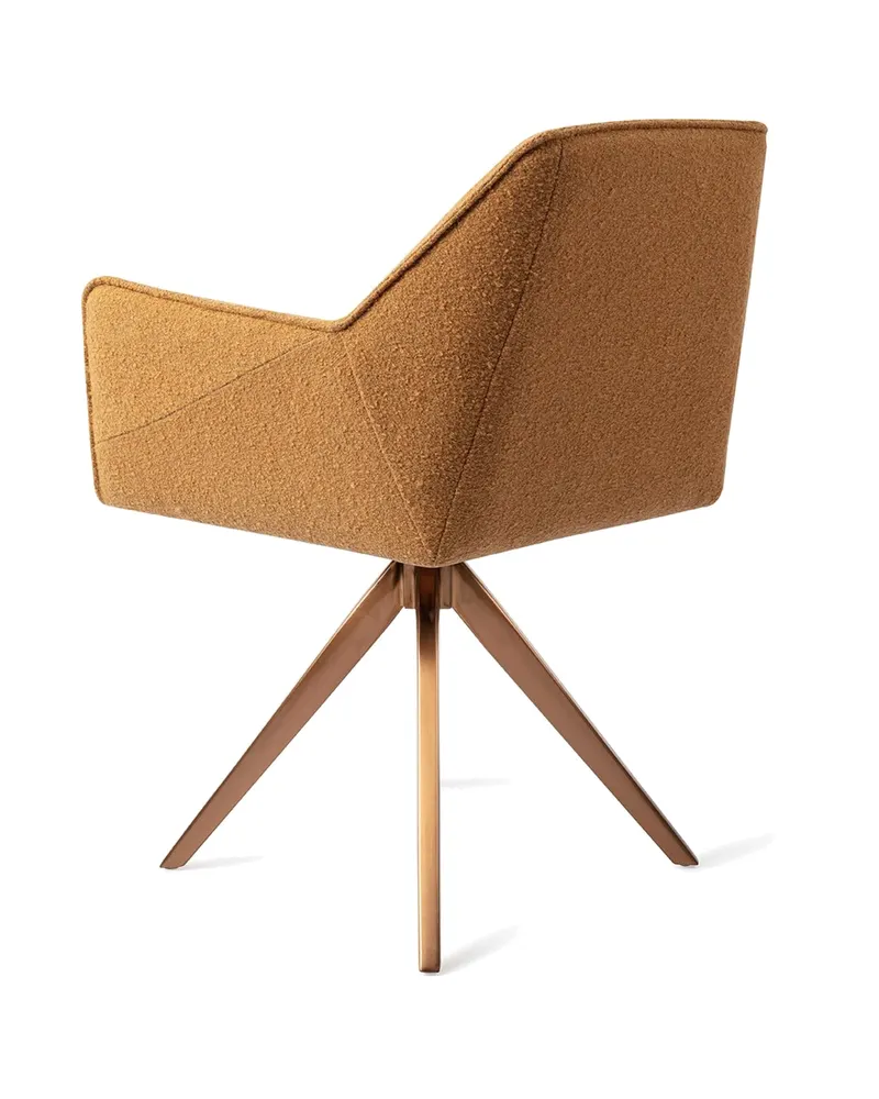 Tome Esszimmerstuhl von Jesper Home in Masai Giraffe, Turn, Roségold, Ansicht 4