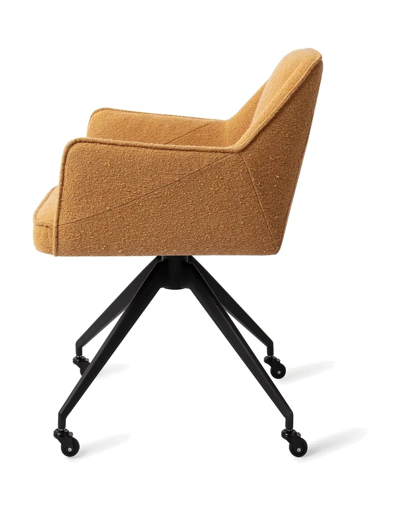 Tome Esszimmerstuhl von Jesper Home in Masai Giraffe, Glide, Schwarz, Ansicht 2