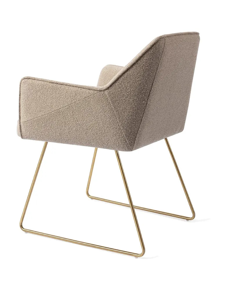 Tome Esszimmerstuhl von Jesper Home in Great Greige, Slide, Gold, Ansicht 4