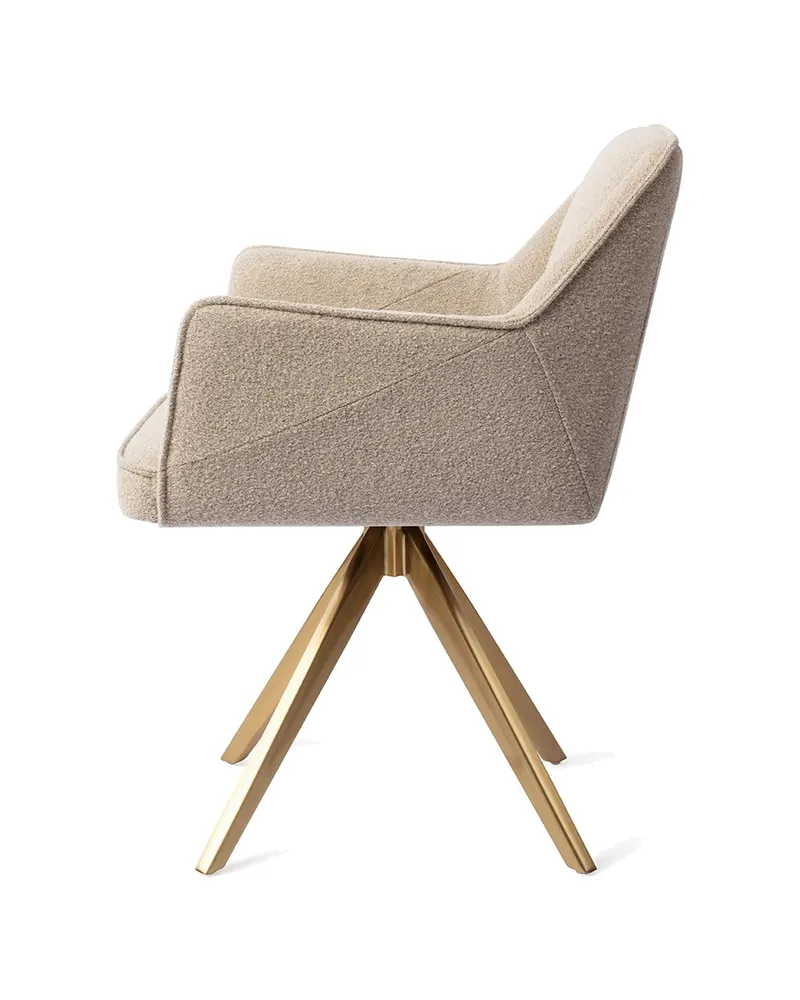 Tome Esszimmerstuhl von Jesper Home in Great Greige, Turn, Gold, Ansicht 2