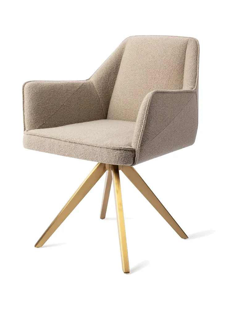 Tome Esszimmerstuhl von Jesper Home in Great Greige, Turn, Gold, Ansicht 3