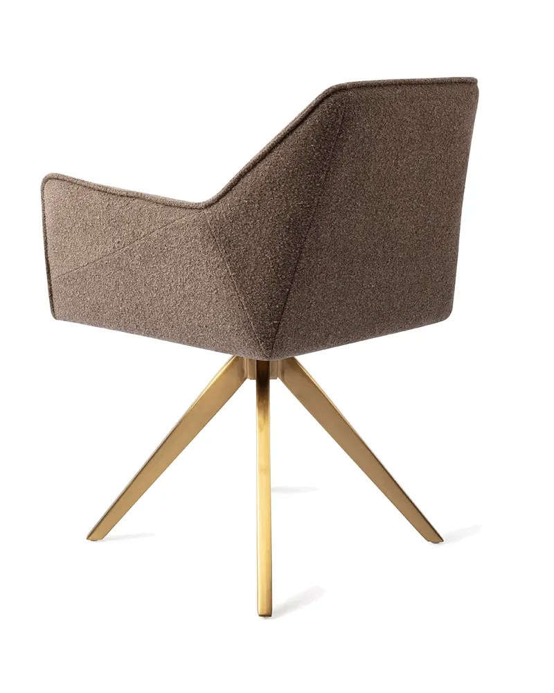 Tome Esszimmerstuhl von Jesper Home in Idaho Potato, Turn, Gold, Ansicht 4