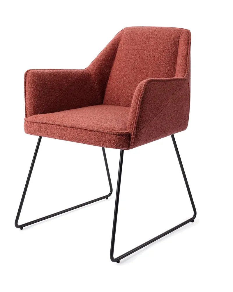 Tome Esszimmerstuhl von Jesper Home in Shabby Saffron, Slide, Schwarz, Ansicht 3