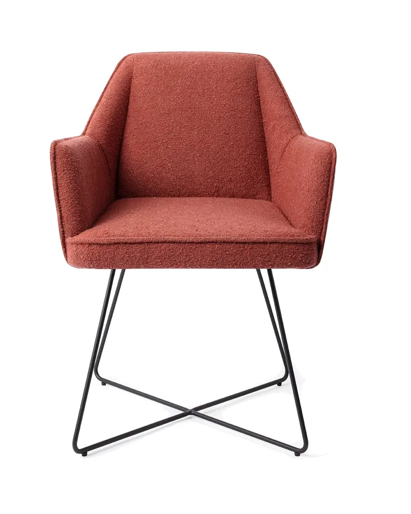 Tome Esszimmerstuhl von Jesper Home in Shabby Saffron, Cross, Schwarz, Ansicht 1