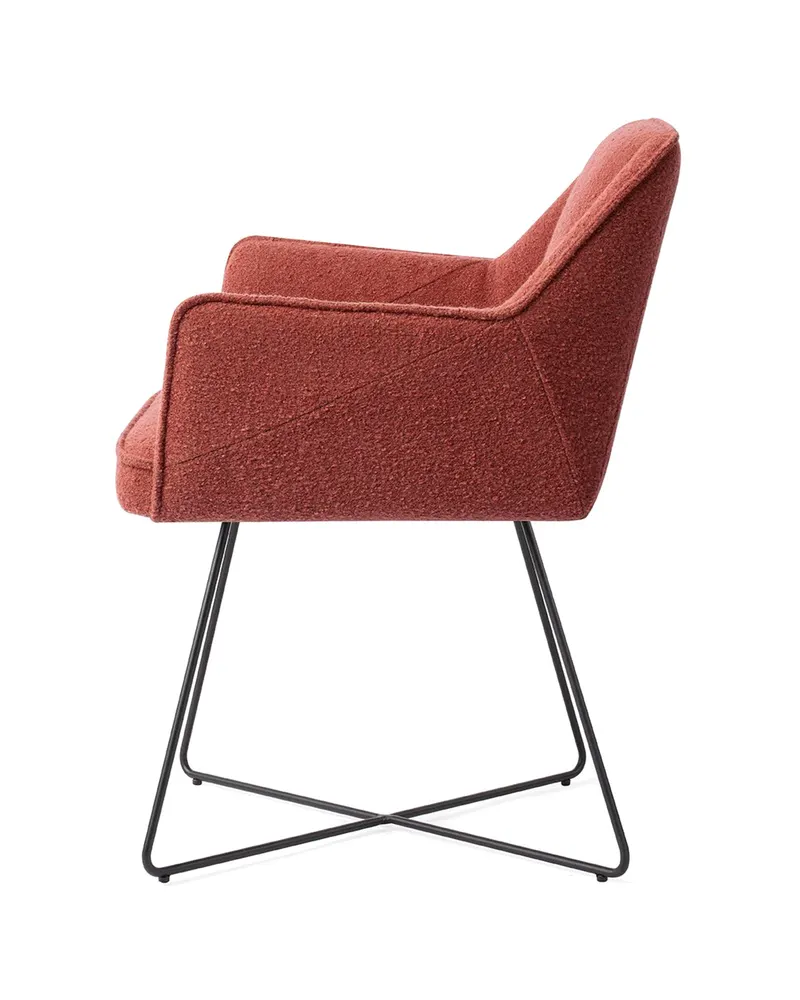 Tome Esszimmerstuhl von Jesper Home in Shabby Saffron, Cross, Schwarz, Ansicht 2