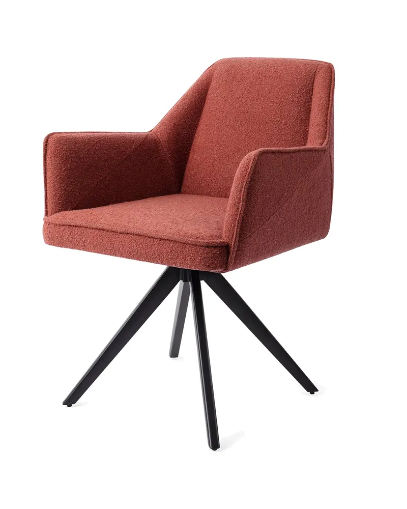 Tome Esszimmerstuhl von Jesper Home in Shabby Saffron, Turn, Schwarz, Ansicht 3