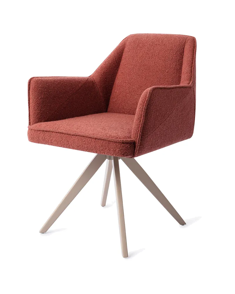 Tome Esszimmerstuhl von Jesper Home in Shabby Saffron, Turn, Beige, Ansicht 3