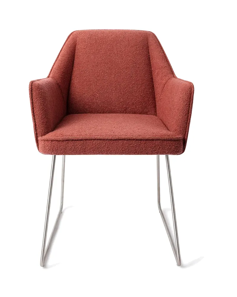 Tome Esszimmerstuhl von Jesper Home in Shabby Saffron, Slide, Edelstahl, Ansicht 1