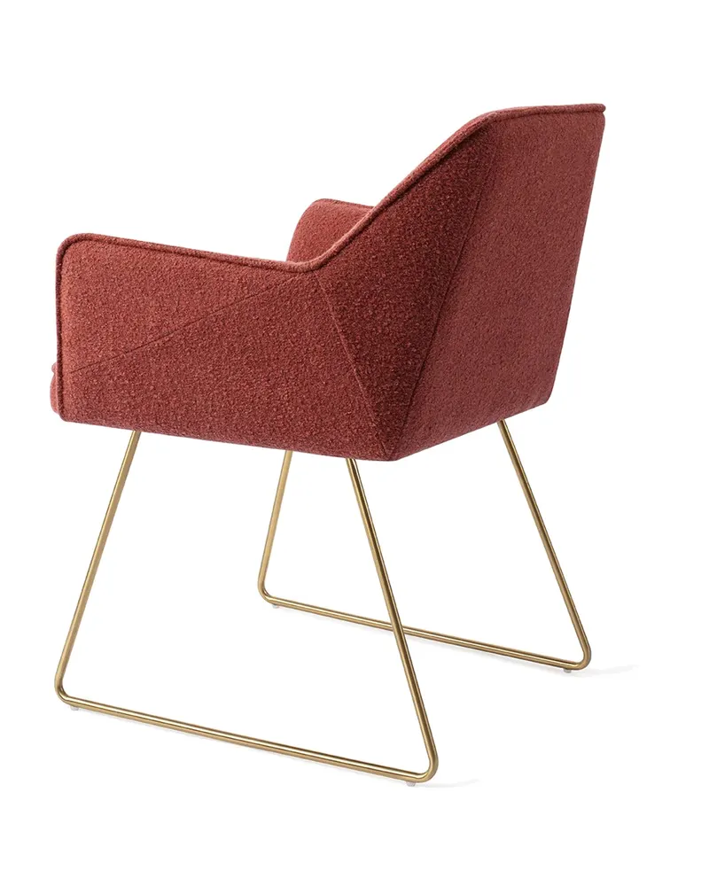 Tome Esszimmerstuhl von Jesper Home in Shabby Saffron, Slide, Gold, Ansicht 4
