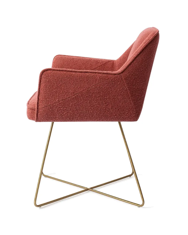 Tome Esszimmerstuhl von Jesper Home in Shabby Saffron, Cross, Gold, Ansicht 2