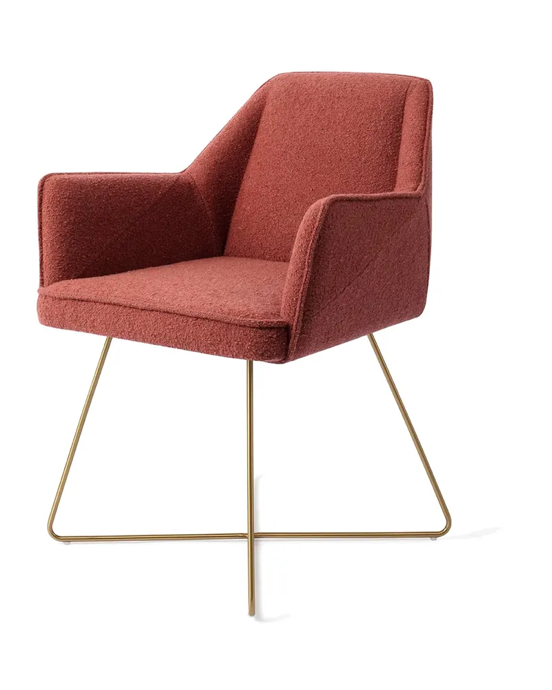 Tome Esszimmerstuhl von Jesper Home in Shabby Saffron, Cross, Gold, Ansicht 3