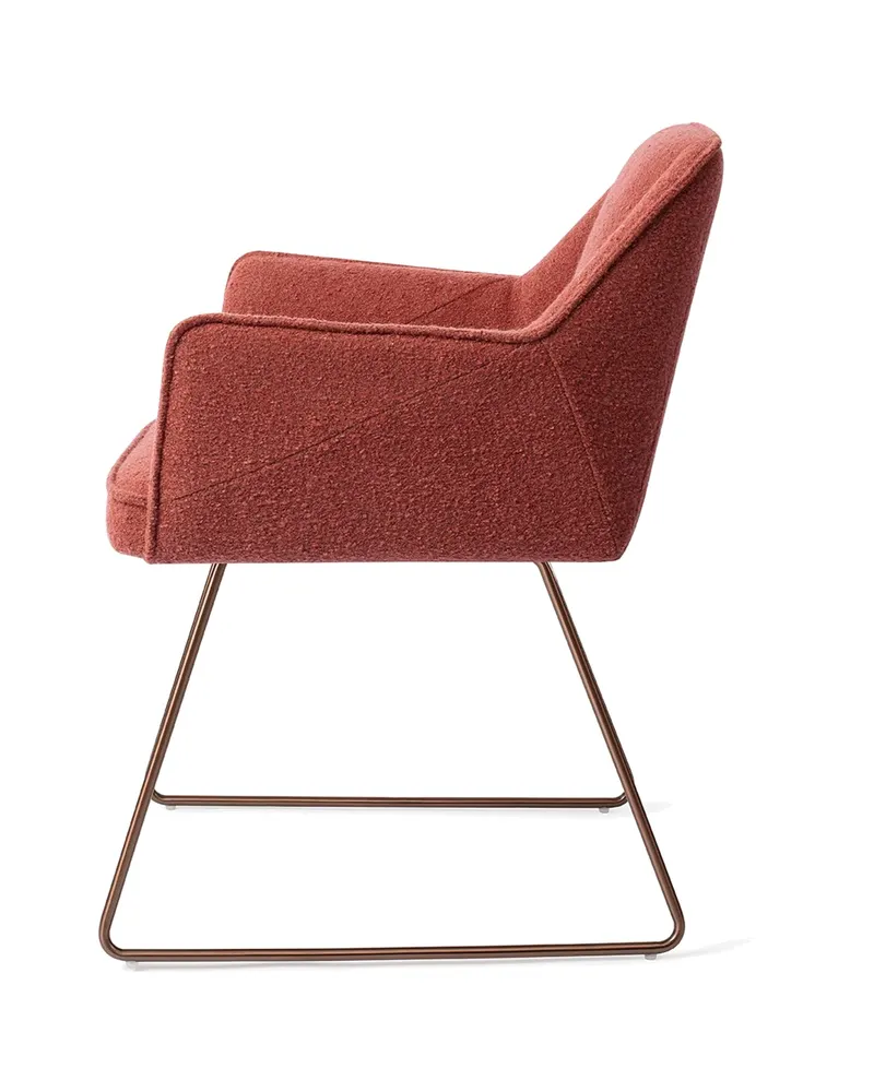 Tome Esszimmerstuhl von Jesper Home in Shabby Saffron, Slide, Roségold, Ansicht 2