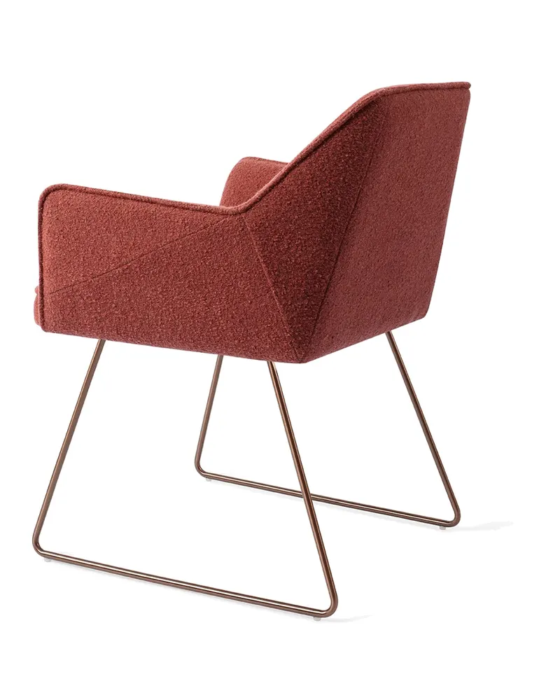 Tome Esszimmerstuhl von Jesper Home in Shabby Saffron, Slide, Roségold, Ansicht 4