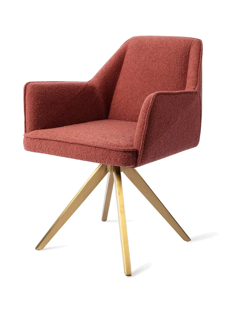 Tome Esszimmerstuhl von Jesper Home in Shabby Saffron, Turn, Gold, Ansicht 3