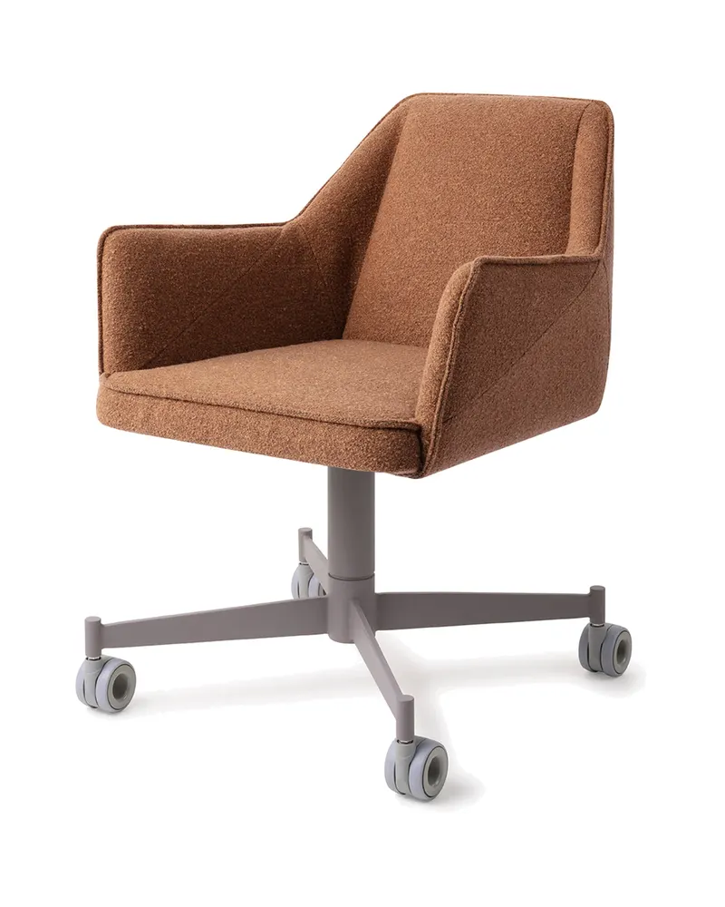 Tome Esszimmerstuhl von Jesper Home in Cinnamon Bun, Caster, Grau, Ansicht 3