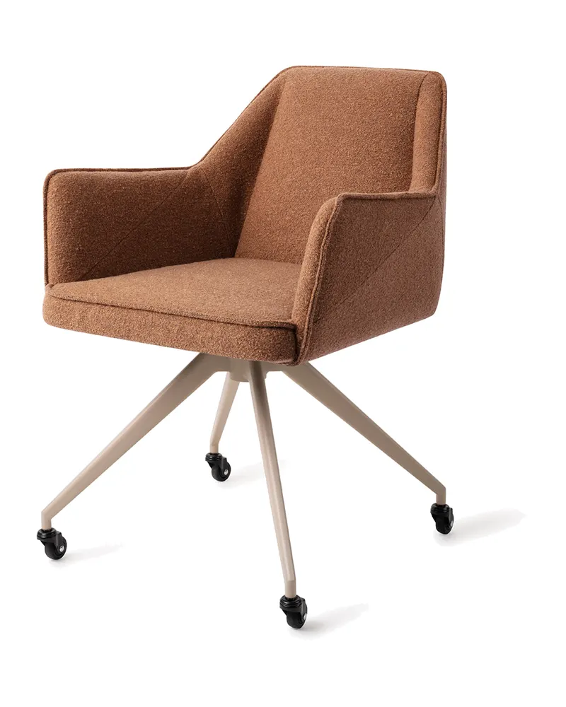 Tome Esszimmerstuhl von Jesper Home in Cinnamon Bun, Glide, Beige, Ansicht 3
