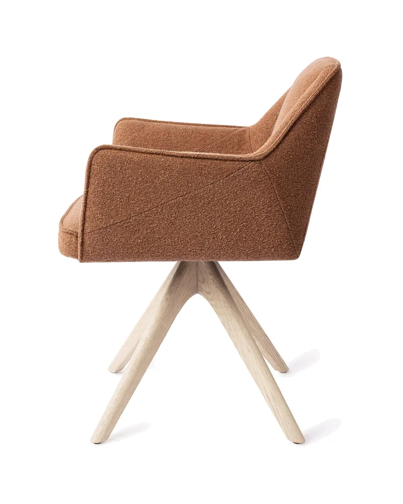 Tome Esszimmerstuhl von Jesper Home in Cinnamon Bun, Revolve Oak, Gebleicht, Ansicht 2