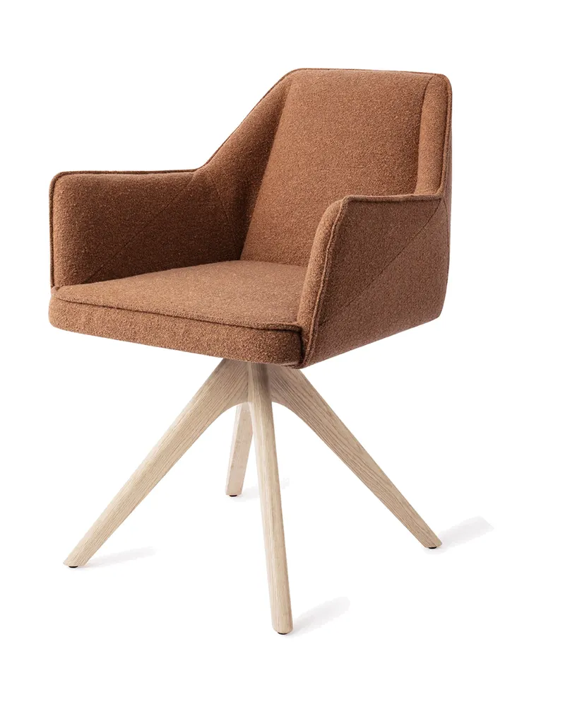Tome Esszimmerstuhl von Jesper Home in Cinnamon Bun, Revolve Oak, Gebleicht, Ansicht 3