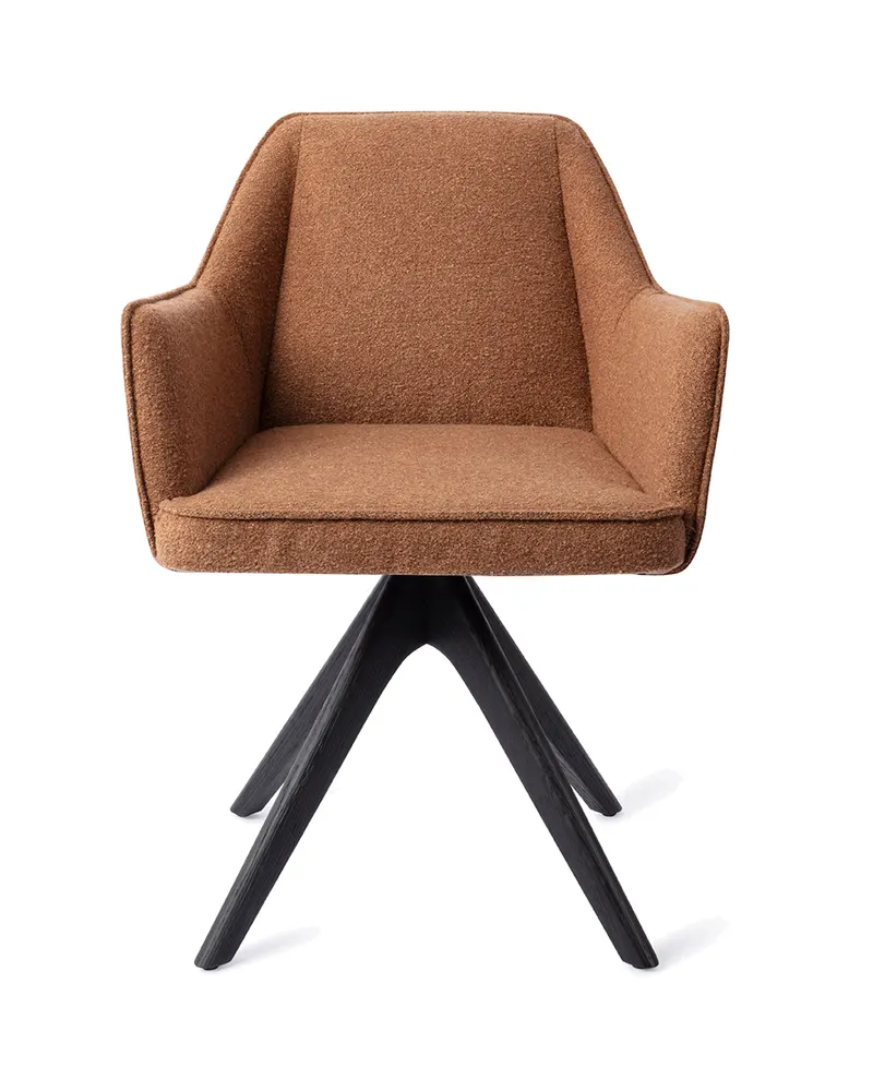 Tome Esszimmerstuhl von Jesper Home in Cinnamon Bun, Revolve Oak, Schwarz, Ansicht 1
