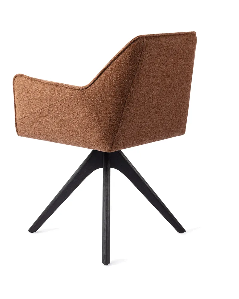 Tome Esszimmerstuhl von Jesper Home in Cinnamon Bun, Revolve Oak, Schwarz, Ansicht 4