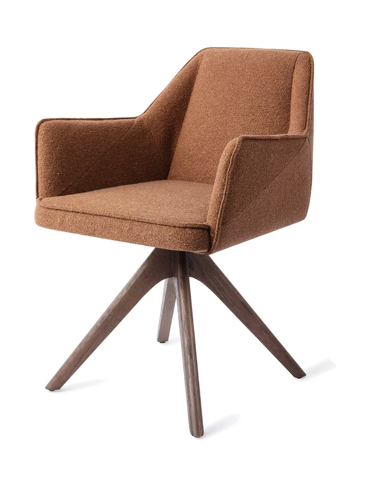 Tome Esszimmerstuhl von Jesper Home in Cinnamon Bun, Revolve Oak, Walnuss, Ansicht 3