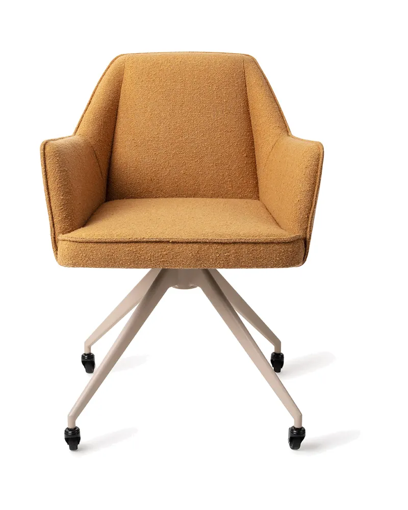 Tome Esszimmerstuhl von Jesper Home in Masai Giraffe, Glide, Beige, Ansicht 1