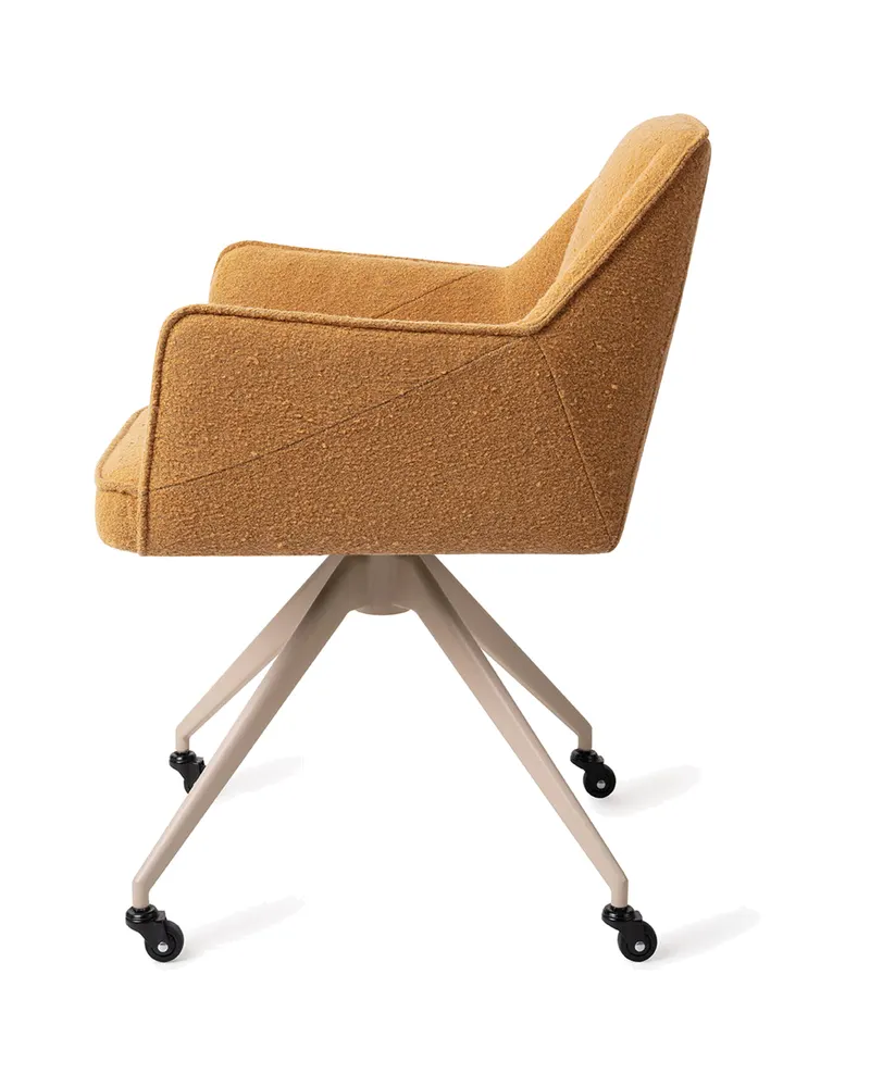 Tome Esszimmerstuhl von Jesper Home in Masai Giraffe, Glide, Beige, Ansicht 2