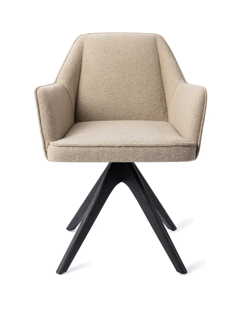 Tome Esszimmerstuhl von Jesper Home in Great Greige, Revolve Oak, Schwarz, Ansicht 1