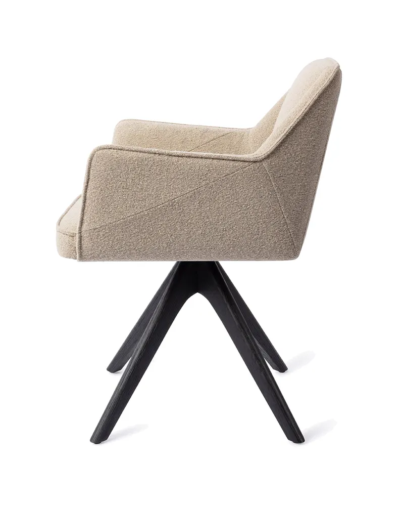 Tome Esszimmerstuhl von Jesper Home in Great Greige, Revolve Oak, Schwarz, Ansicht 2