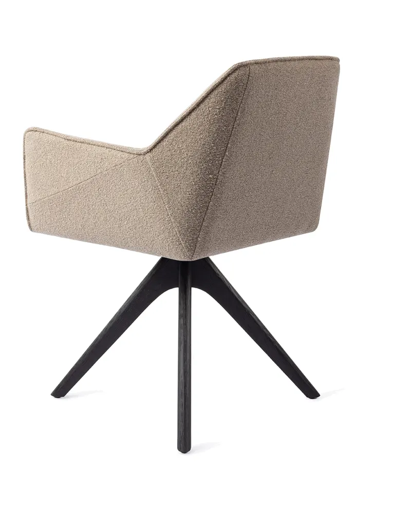 Tome Esszimmerstuhl von Jesper Home in Great Greige, Revolve Oak, Schwarz, Ansicht 4