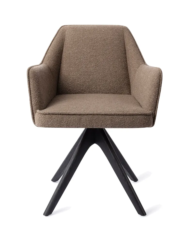Tome Esszimmerstuhl von Jesper Home in Idaho Potato, Revolve Oak, Schwarz, Ansicht 1