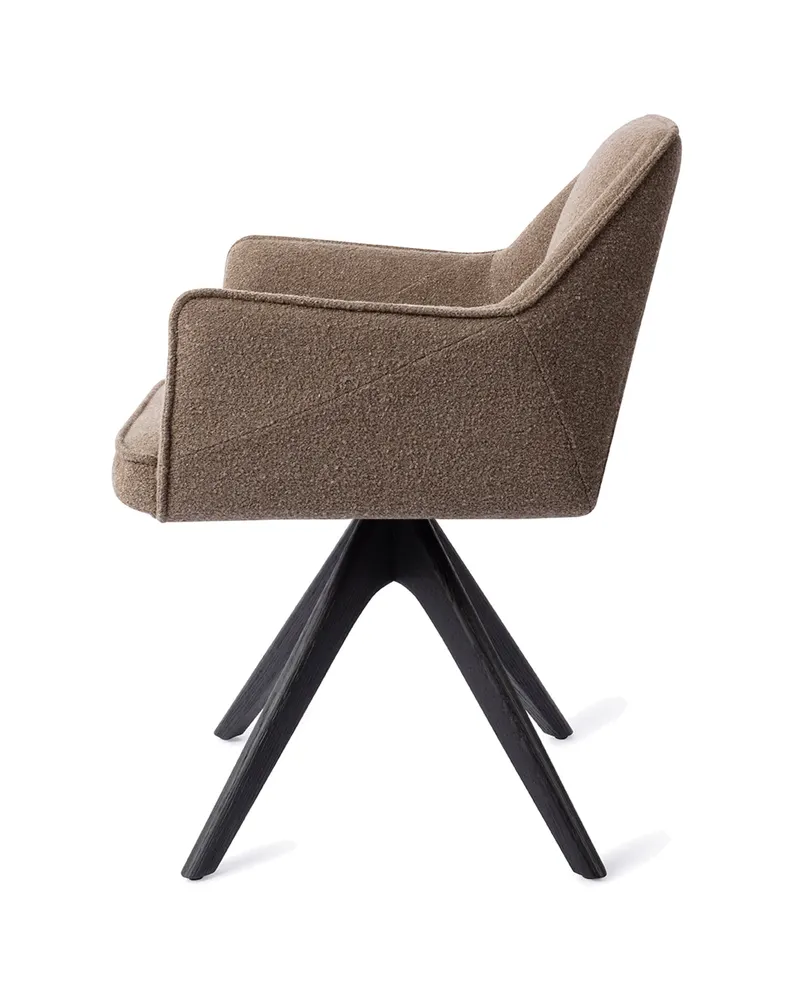 Tome Esszimmerstuhl von Jesper Home in Idaho Potato, Revolve Oak, Schwarz, Ansicht 2