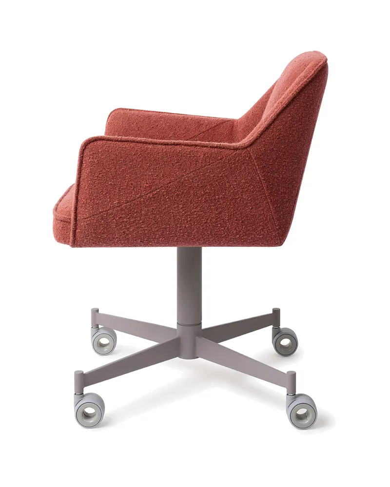 Tome Esszimmerstuhl von Jesper Home in Shabby Saffron, Caster, Grau, Ansicht 2