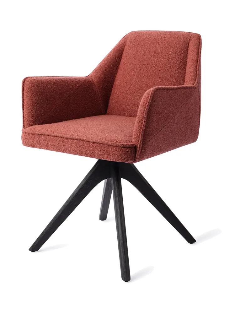 Tome Esszimmerstuhl von Jesper Home in Shabby Saffron, Revolve Oak, Schwarz, Ansicht 3