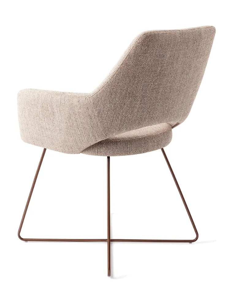 Yanai Esszimmerstuhl von Jesper Home in Biscuit Beach, Cross, Roségold, Ansicht 4