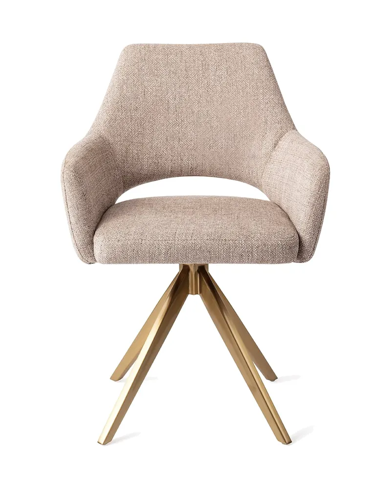 Yanai Esszimmerstuhl von Jesper Home in Biscuit Beach, Turn, Gold, Ansicht 1