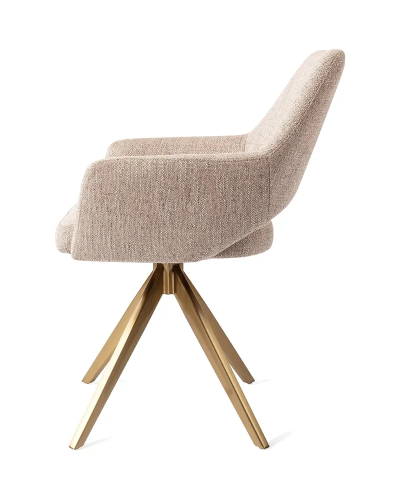 Yanai Esszimmerstuhl von Jesper Home in Biscuit Beach, Turn, Gold, Ansicht 2